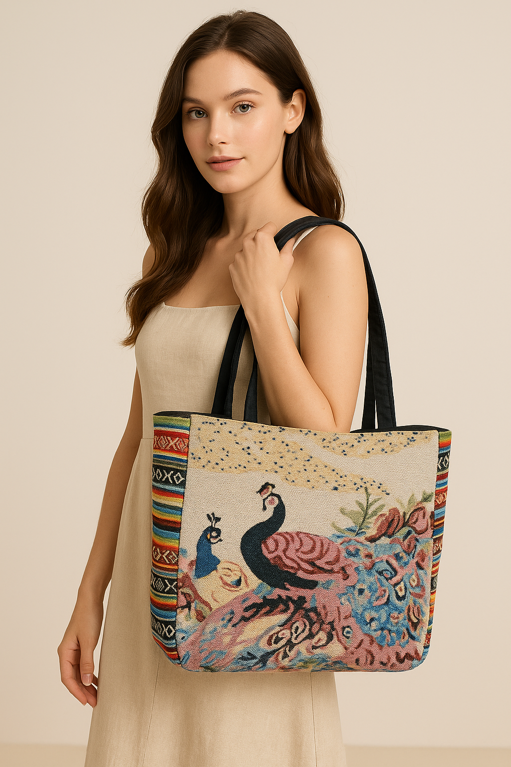 Jute Hand Bag for Women Big Size Shoulder Handbag for Woman Office for Women