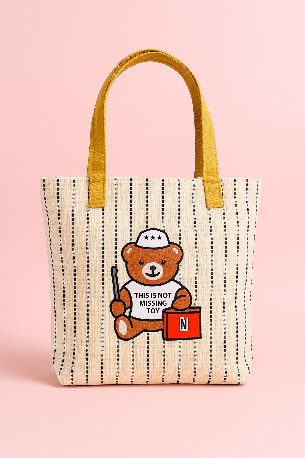 Stylish Jute Handbag for Woman Big Size Teddy Design Shoulder Handbag for Woman Ladies Purse College Handbag for Girls