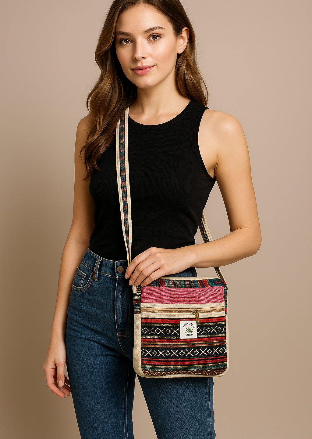 Designer Jute Sling Bags for Women Stylish Side Bag for College Girls Side Purse for Women