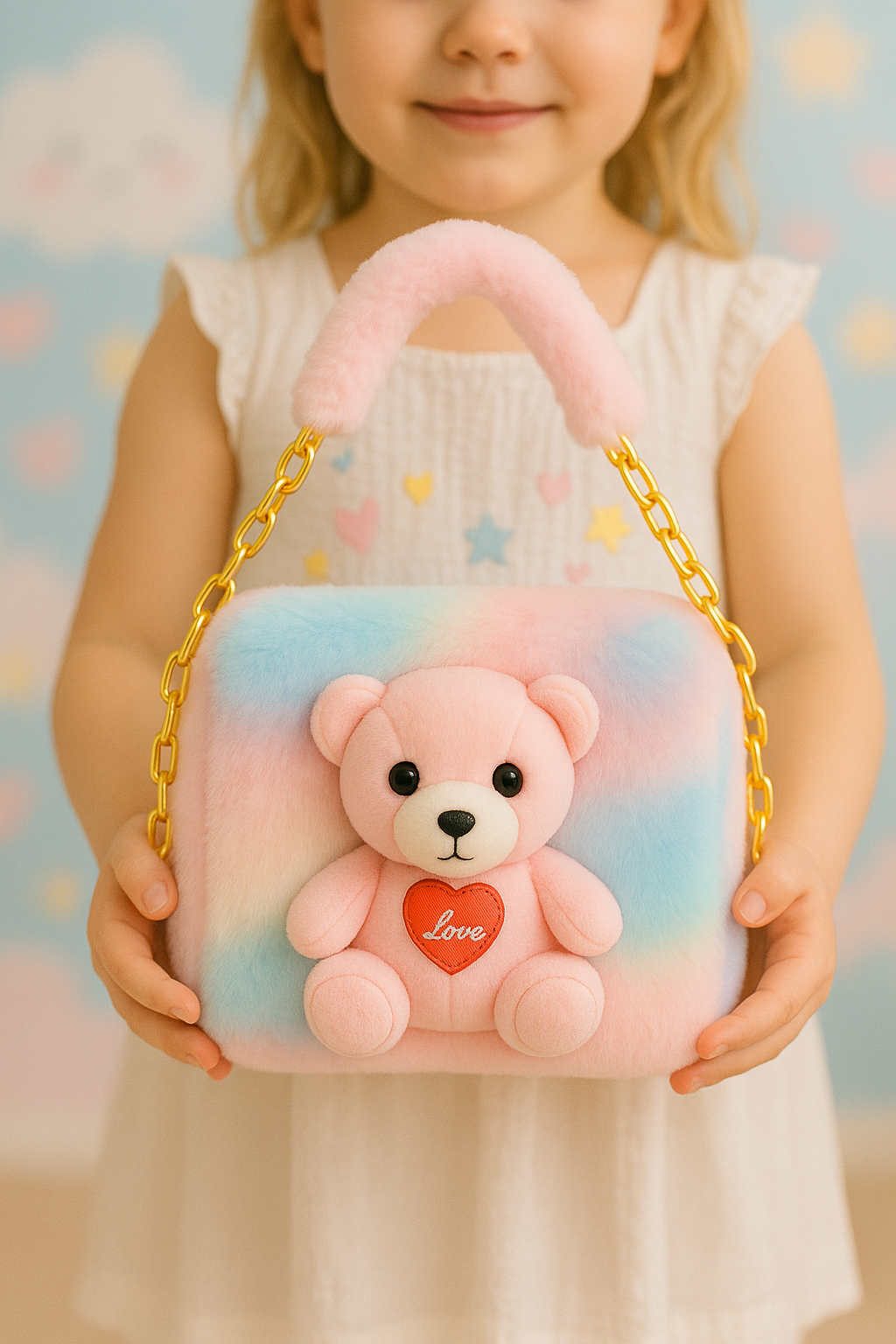 Cute Sling Bag for Kids Teddy Slingbag Mini Handbag