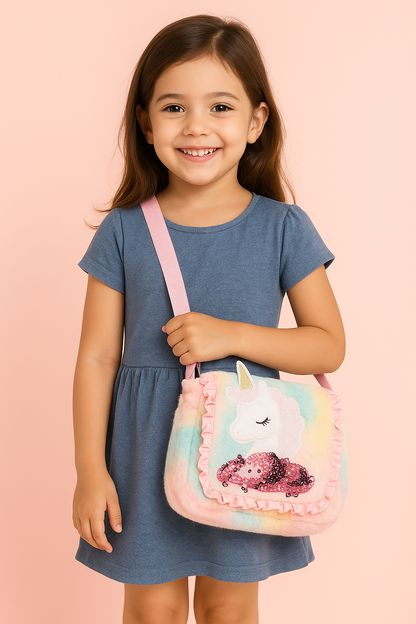 Girls Sling Bag Cute Bags for Girls Rainbow Unicorn Kids Bag for Girl Baby Girls Kids Side Bag
