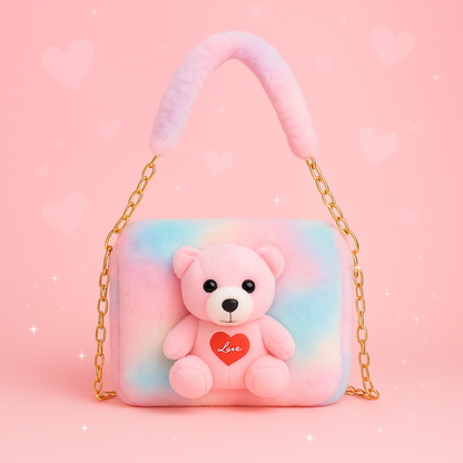 Cute Sling Bag for Kids Teddy Slingbag Mini Handbag