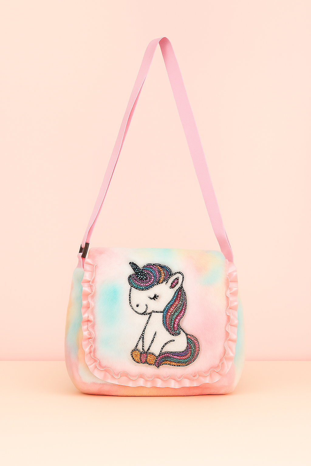 Girls Sling Bag Beautiful Sling Bag for Girls Kids Combo Cute Fur Side Bag